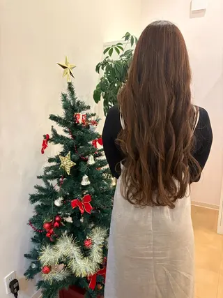 ロング カラー フクシ レンのヘアスタイル