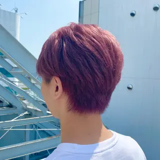 ショート カラー メンズ 🩵ブリーチカラー MIORI🩵のヘアスタイル