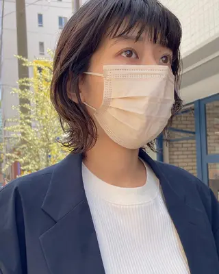 ショート パーマ やまさきえりこ ニュアンスパーマのヘアスタイル