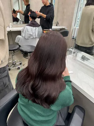 ロング カラー パーマ ヘアアレンジ メンズ キッズ 韓国系🇰🇷🩶 艶暗髪/MEIのヘアスタイル