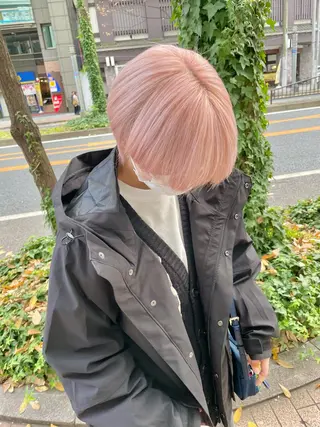 ショート カラー りん🧸透明感カラ ー/ヘアアレンジのヘアスタイル