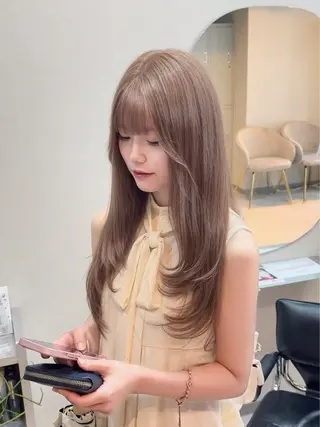 ロング カラー 艶感カラー 🩵レイヤー/紫音のヘアスタイル