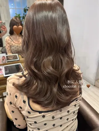 ロング カラー レイヤーカット、 大人可愛い　中村美羅のヘアスタイル