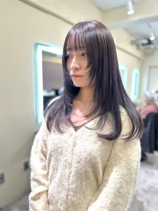 セミロング カラー レイヤーカット 赤み消し　店長/大和のヘアスタイル