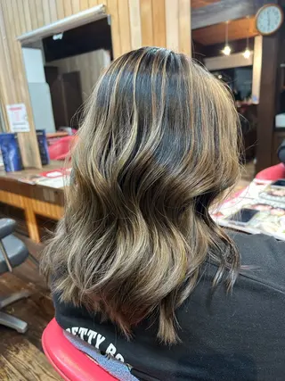 セミロング カラー Berry Berryのヘアスタイル