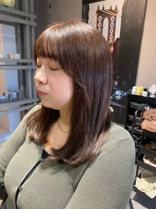 ミディアム カラー 似合う髪型見つけます AYAKAのヘアスタイル