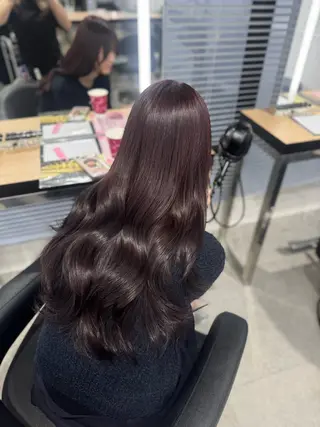 ロング カラー ヘアアレンジ 🤍淡色ピンク&ラベ ンダーYUKI🤍のヘアスタイル