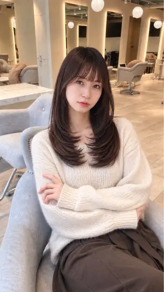 ロング メンズ/レディース ◎  根本 彩永のヘアスタイル