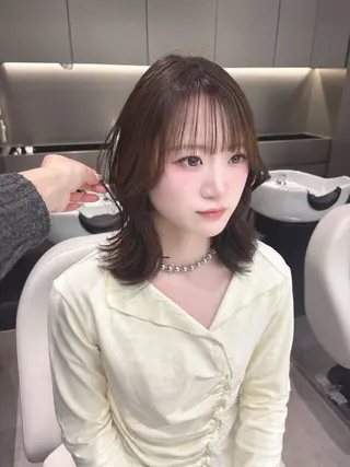 ミディアム カラー 心斎橋haruka| hair *eyeのマツエク・マツパデザイン