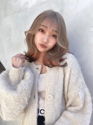 セミロング カラー ミユル/ 盛れるエクステ🎀✨のヘアスタイル