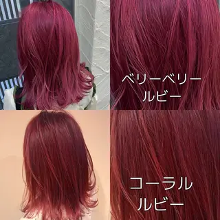 ミディアム カラー 髪質改善カラー韓国風 レイヤーtudaのヘアスタイル