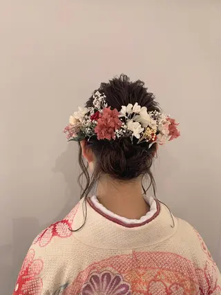セミロング カラー パーマ ヘアアレンジ 加藤 綾華のヘアスタイル
