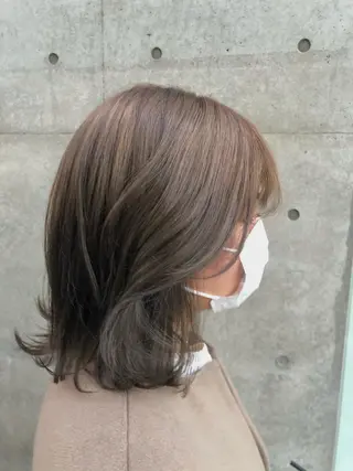 ミディアム やまさきえりこ ニュアンスパーマのヘアスタイル
