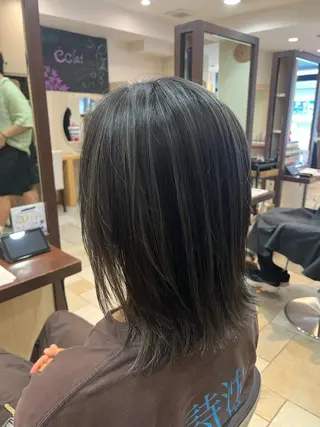 セミロング カラー メンズ 大人透明感艶カラー 寺田稜のヘアスタイル