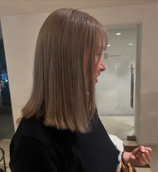 ミディアム カラー 本間 良のヘアスタイル