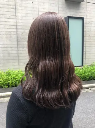 セミロング ✨色持ちの良い艶 カラー✨蟹江真世のヘアスタイル
