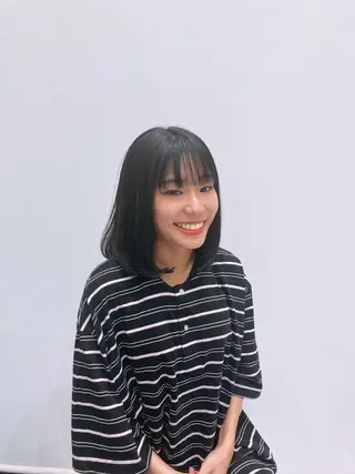 ミディアム 福井 なつきのヘアスタイル