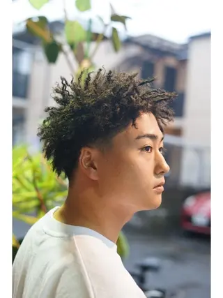 ショート パーマ 溝江 太一のヘアスタイル