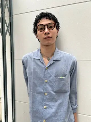 ショート パーマ メンズ メンズパーマ本町/ 心斎橋ナカムラヒロトのヘアスタイル