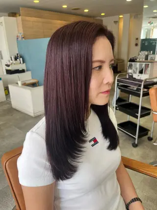 ロング カラー 清本 耕介のヘアスタイル