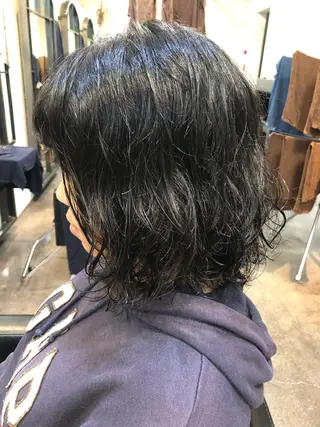 ミディアム 千葉 郁也のヘアスタイル