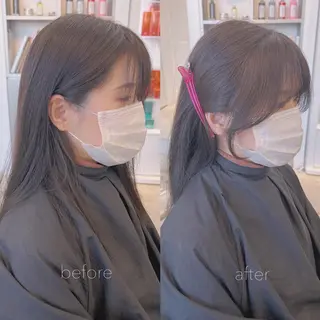 セミロング カラー ヘアアレンジ 天神レイヤーカット No.1💖マユカのヘアスタイル