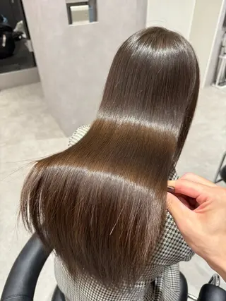 ロング カラー パーマ ヘアアレンジ 縮毛矯正/髪質改善/ ブリーチ毛/木元渓太のヘアスタイル