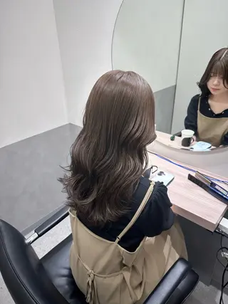 セミロング カラー ヘアアレンジ ダブルカラー｜ なおき｜池袋美容師のヘアスタイル