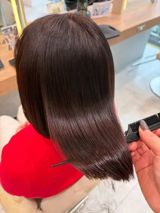 ミディアム カラー 【透明感カラー🩶】 津田和希のヘアスタイル