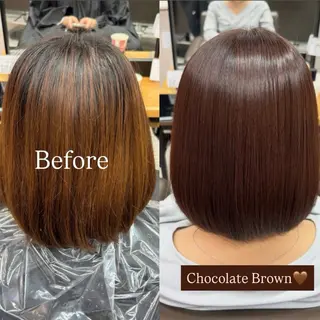 ショート カラー 艶カラー✨️髪質改善 🪽縮毛矯正mamiのヘアスタイル