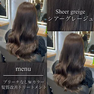 セミロング カラー ヘアアレンジ ブリーチなしの達人 🌈KAITOのヘアスタイル