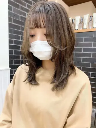ロング カラー パーマ ヘアアレンジ メンズ キッズ ネイル マツエク・マツパ レイヤーカット/ 巻ける縮毛矯正のヘアスタイル