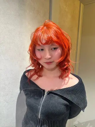 ミディアム カラー ブリーチ🩸 レイヤー🪬yumeのヘアスタイル