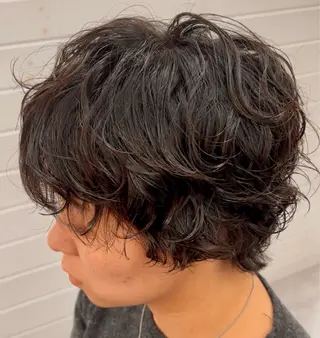 ショート パーマ 草津駅前/本日空き 有/岩本遥加のヘアスタイル