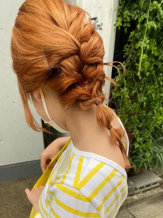 ミディアム カラー ヘアアレンジ お任せヘア☘️☘️ 及川渚のヘアスタイル