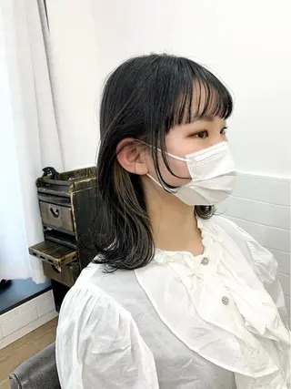 ロング カラー パーマ ヘアアレンジ メンズ キッズ ネイル マツエク・マツパ アイブロウ 似合せレイヤー／ 柔らか透明感カラーのヘアスタイル