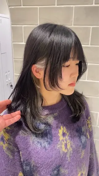 ミディアム カラー ヘアアレンジ 🫧新宿 透明感 カラー/サスケ🫧のヘアスタイル