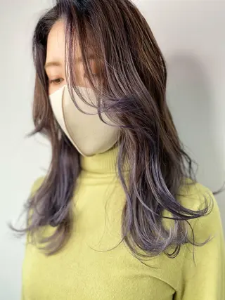 セミロング カラー レイヤーカット 赤み消し　店長/大和のヘアスタイル