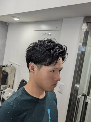 ショート メンズ パーマ メンズ特化 石田はるむのヘアスタイル