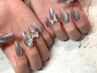 ネイル 韓国/ワンホン/長さ 出しつけ放題🎀のネイルデザイン