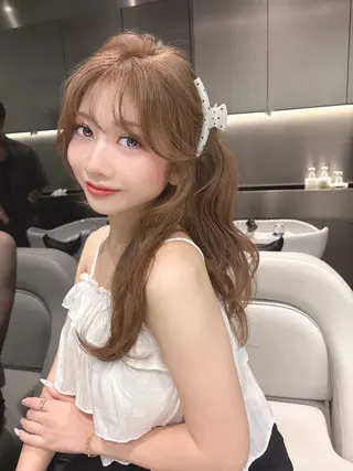 セミロング カラー 心斎橋haruka| hair *eyeのマツエク・マツパデザイン