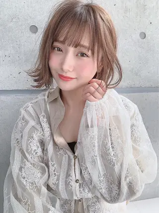 ミディアム カラー 💕上野美容師☁ ブリーチ💖サワのヘアスタイル