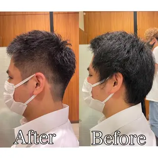 ショート メンズ 髙田 千華 髪質改善ストレートのヘアスタイル