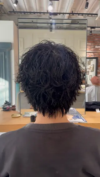 ショート パーマ メンズ EIGHT たまプラーザ三浦直輝のヘアスタイル