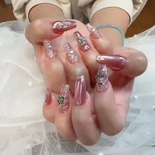 ミディアム パンダ ちゃんのネイルデザイン