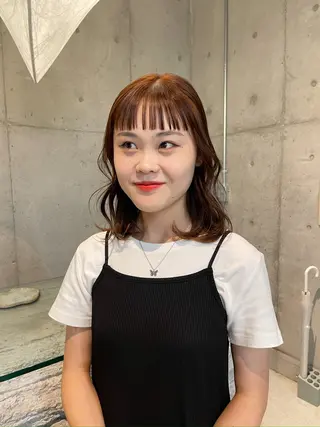 ミディアム カラー Luca🟠 透明感カラーのヘアスタイル