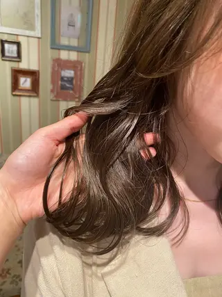 セミロング カラー LUVISM新潟🎀 透明感カラー/ミユのヘアスタイル