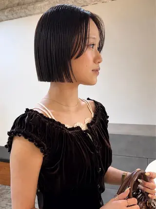 ショート 愛花/久屋大通/ 切りっぱなしボブのヘアスタイル