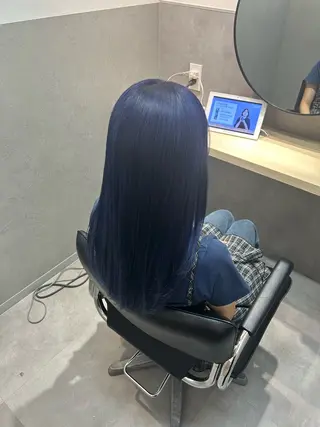 ロング カラー 鳥山 留奈のヘアスタイル