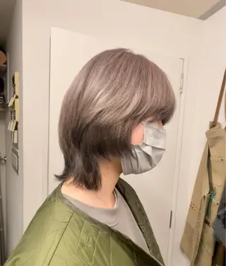 ミディアム 前田 菜奈子のヘアスタイル